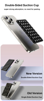 Support de téléphone portable à ventouse double face en silicone de qualité alimentaire 80 points d'adhérence, fixation mains libres pour bureau