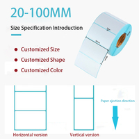 Étiquettes d'expédition thermiques directes personnalisées sans BPA, impression par transfert thermique, 4 x 6 pouces, 100 x 150 mm, papier pour étiquettes de code-barres, autocollants