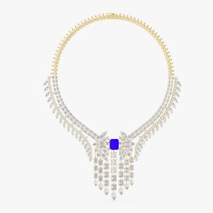 Excellent Quality Designer Diamond <b>Necklace</b> Luxury Jewelry For Women Bridal And Festive Wear Available For Sale - Product Image 3