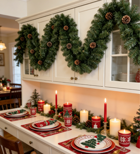 Guirlande <span class=keywords><strong>de</strong></span> Noël <span class=keywords><strong>en</strong></span> PVC <span class=keywords><strong>de</strong></span> longueur personnalisable avec des cônes <span class=keywords><strong>de</strong></span> pin, guirlande artificielle <span class=keywords><strong>en</strong></span> aiguilles <span class=keywords><strong>de</strong></span> pin pour la décoration <span class=keywords><strong>de</strong></span> Noël à la maison et les fêtes - Product Image 4