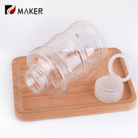 Bouteille jetable en PET sans BPA, écologique et recyclable, de 300 ml, 500 ml, 700 ml, 1000 ml (1 L), pour mini-seau, thé au lait, eau minérale, soda