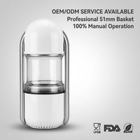 Machine à expresso manuelle portable professionnelle de 51 mm avec café moulu pour le camping et les voyages, certifiée LFGB FDA, usine OEM