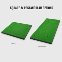 Tapis de frappe de golf professionnel vert 1,5m*1,5m en nylon épais de 30mm avec support en mousse NBR antidérapant pour practice de golf commercial