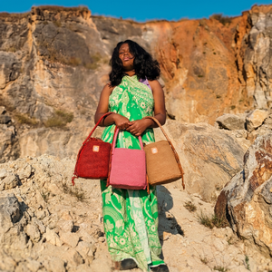 Bolso de Playa de Ganchillo para Mujer, Estilo Bohemio Rosa, con Correa de Hombro Individual, Bolso Casual con Decoración de Cuentas - Product Image 3