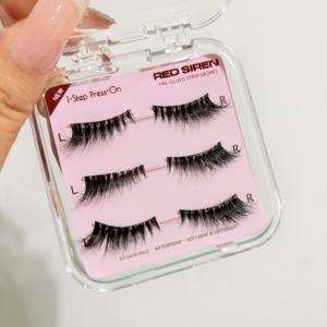 <span class=keywords><strong>Cils</strong></span> <span class=keywords><strong>Faux</strong></span> Invisibles Transparentes Sans Colle Nécessaire Pack de 3 Paires Marque Privée Naturels Pré-collés Autocollants Vente en Gros - Product Image 5