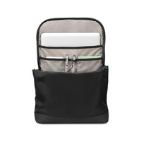 Sac à dos d'ordinateur portable de bureau mobile léger et durable avec logo personnalisé, fermeture éclair, bretelles arquées, polyester, pour ordinateur portable 15 pouces