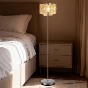 Dimmable pha lê LED Đèn sàn điều khiển cảm ứng thiết kế hiện đại cao bạc cực ánh sáng cho phòng khách phòng ngủ vườn ươm văn phòng - Product Image 1