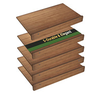 Housses de rayonnage en bambou, Housses de rayonnage en bois pour rayonnages métalliques, Lot de 5 housses pour rayonnages, Doublures de rayonnage pour garde-manger