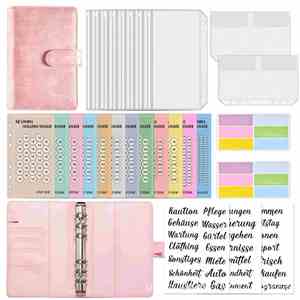 A6PU Leather Crocodile Pattern Hardcover Thermal Binding Paper Handbook for Saving Money and Financial Planning <b>Notebook</b>-Gift - Product Image 2