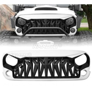 For Jeep Wrangler JK 2007-2017 Body Kit <b>Car</b> Bumper Grill Racing Grills <b>Decorative</b> Front Bumper Grill Exterior Part - Product Image 2
