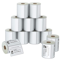 Étiquettes de prix personnalisées pour supermarché, rouleau d'autocollants vierges, forte adhérence, forme personnalisée, promotionnelles, thermiques directes, autocollantes