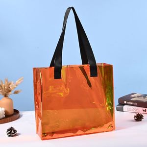 Bolsa de Compras Promocional Transparente de PVC, Bolsa Impermeable para Eventos y Regalos Corporativos - Product Image 1