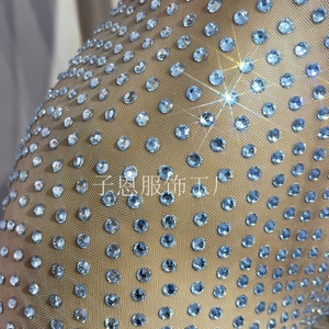 Robe de danse de scène pour femmes Novance avec strass, 100% polyester, maille pour spectacles de fête pour adultes - Product Image 5