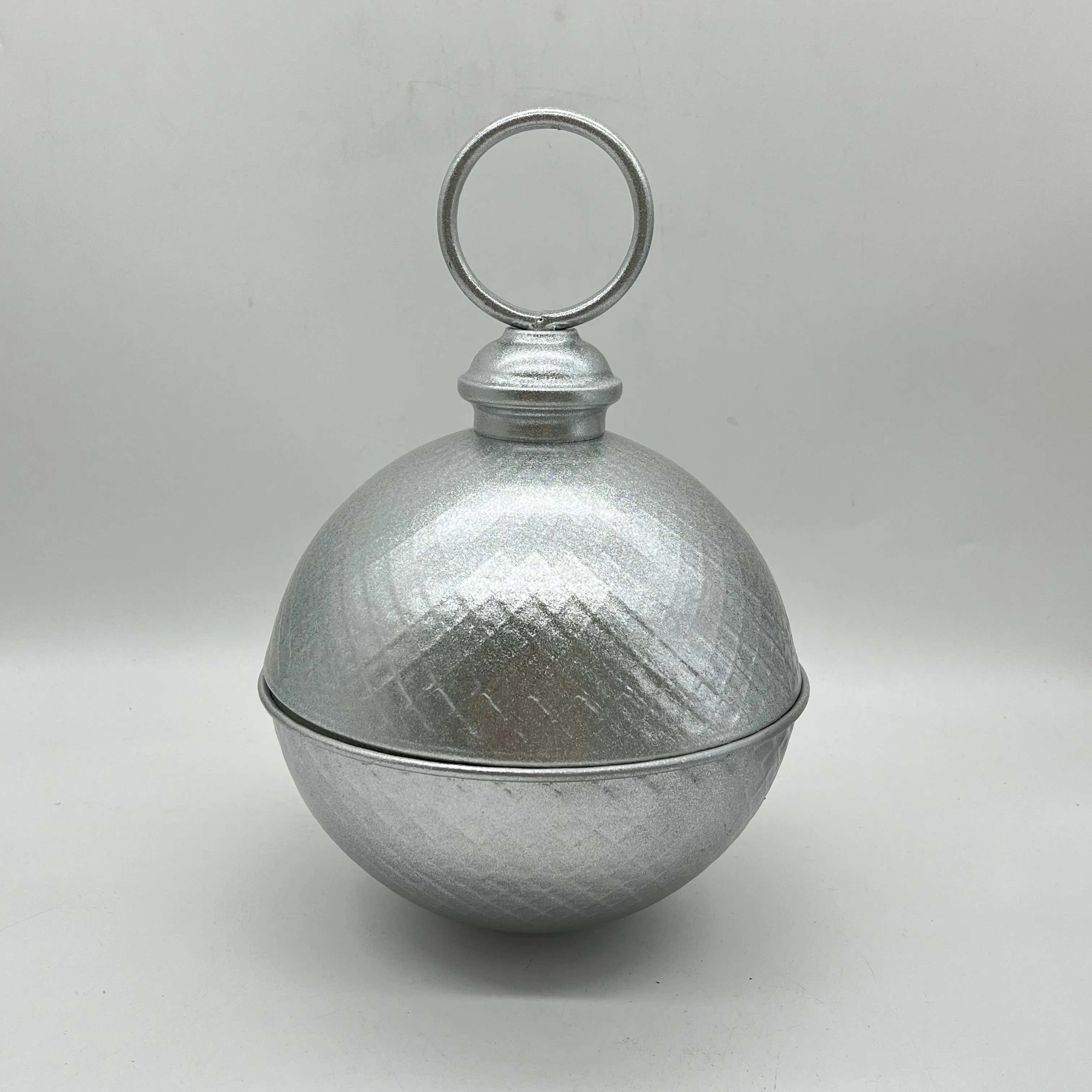 Chihimas bel bola perak dekorasi logam, desain unik 5 ''6'' 8 ''Holliday ornamen rumah dekorasi dalam dan luar ruangan