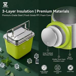 Nouveau Seau à Glace <span class=keywords><strong>Isotherme</strong></span> Portable en Acier Inoxydable 2,5 L avec Couvercle, Double Paroi, Idéal pour Fêtes, Barbecues et Activités Extérieures - Modèle OEM 2026 - Product Image 2