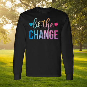 Camiseta de manga larga con estampado Tie Dye inspiradora de Be The Change - Product Image 3