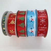 Ruban gros-grain personnalisé de Sublimation de transfert de chaleur 38mm 50mm 75mm bricolage nœuds de cheveux emballage cadeau ruban de noël de dessin animé
