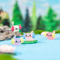 8 Colores de Figuras de Animales de Resina Miniatura que Brillan en la Oscuridad, Artesanías Luminosas de Resina de Ajolote para Micro Paisajes y Acuarios DIY