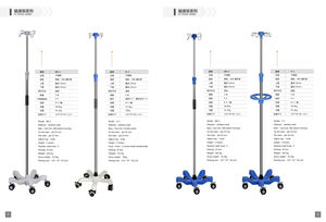 Krankenhaus Infusion ständer 5 Beine IV Pol höhen verstellbarer Edelstahl IV Tropfst änder - Product Image 3