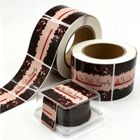 Autocollants imprimés sur mesure, étiquettes imperméables, autocollants en vinyle brillant, rouleau d'autocollants adhésifs, étiquettes pour emballages alimentaires, pour boîte en plastique de gâteau au chocolat