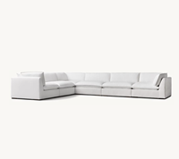 Sassanid OEM nouvelle présentation du postmodernisme américain ensemble de salon de luxe côte tissu canapé modulaire en L sectionnel