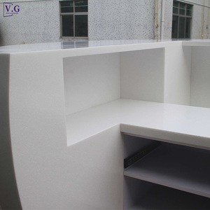 Mostrador <span class=keywords><strong>de</strong></span> Recepción Moderno Blanco <span class=keywords><strong>de</strong></span> Superficie Sólida Personalizable, Muebles <span class=keywords><strong>de</strong></span> Recepción <span class=keywords><strong>de</strong></span> Corian para Hoteles y Bancos, Garantía <span class=keywords><strong>de</strong></span> 10 Años - Product Image 3