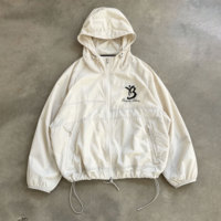 Blouson Bomber Homme Automne 100% Nylon Imperméable Brodé Personnalisé Col Montant à Capuche Fermeture Éclair Fine Séchage Rapide ODM