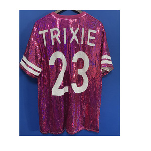 Fábrica personalizada Rosa <span class=keywords><strong>Trixie</strong></span> lentejuelas Jersey tamaño más grande vestido de lentejuelas rosa al por mayor - Product Image 2
