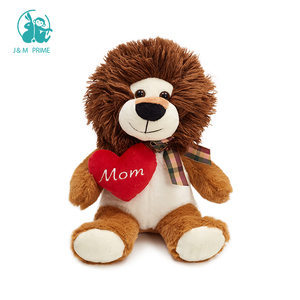 Regalos de animales de peluche suaves para el Día de la madre feliz algodón PP relleno de corazón rojo para celebraciones de cumpleaños - Product Image 2