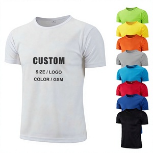 Camiseta Personalizada de Secado Rápido para Hombre, Color Sólido, Manga Corta, Cuello Redondo, Tejido de Poliéster, Corte Regular, Diseño Blanco Liso Informal - Product Image 4