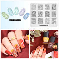 Offre Spéciale : Plaques de Stamping pour Ongles en Acier Inoxydable Souple, Style Géométrique – Pochoirs et Outils de Conception pour Manucure Professionnelle en Salon