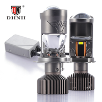 Mini Lente Proyector Bi LED GT9-H4 de 180W, Faro H4 Súper Brillante con Doble Copa Reflectora para Coches, Modelos Mondeo, Hecho de Aluminio