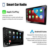 9 10 inç evrensel Android 12 araba Stereo 2 + 32GB 1K çözünürlük dokunmatik ekran radyo WiFi CarPlay GPS ile
