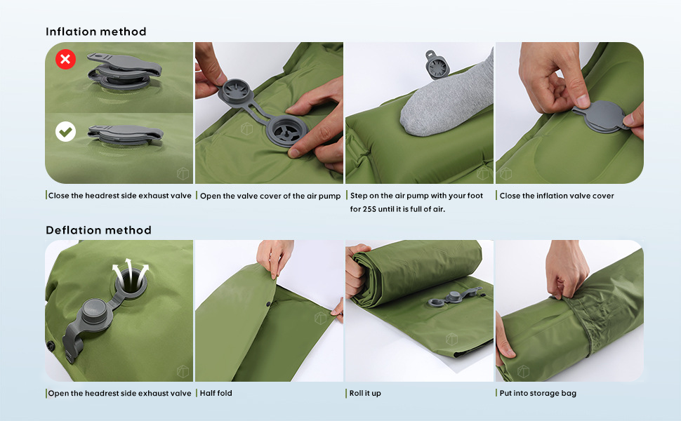 TPU 1.5kg Camping Single Self Inflating Mattress Lightest Backpacking Sleeping Pad