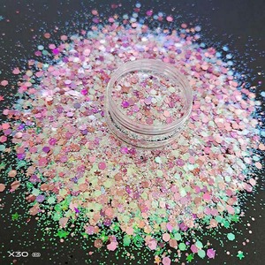 Glitter Arcobaleno Decorativo Vintage Resistente ai Solventi, Tipo Chunky, per Festival e <span class=keywords><strong>Natale</strong></span>, Confezione da 1kg - Product Image 1