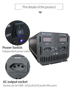 Convertisseur de puissance DC 12V/24V AC 110V-240V 3000W 6000W Onde Sinusoïdale Pure pour Utilisation <span class=keywords><strong>Automobile</strong></span> et Moto - Product Image 4