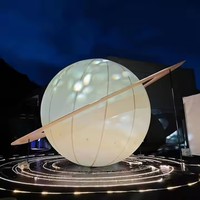 Lune Terre Mars Saturne Gonflable LED Lumière Planète Ballon Géant Hélium Lévitation pour la Publicité