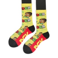 Chaussettes de skateboard personnalisables, mode américaine, en coton épais, motif jacquard urbain, chaussettes hautes élastiques à motif original