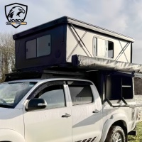 Huntoo Pop up Truck Bed Camper, coque rigide en aluminium, légère, quatre saisons, écologique, coupe-vent, imperméable, camping pour Ram 1500