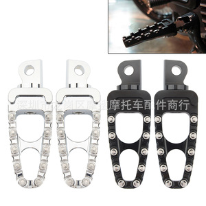 Pedales de motocicleta con galvanoplastia negra, rotación de 360 ​​grados para modificación de Harley Davidson XL883 XL1200 - Product Image 5