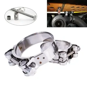 Stainless Steel T - Bolt Hose Clamp Single Head Strong Clamp For Heavy Duty Tube Automotive Motorsports Exhaust System