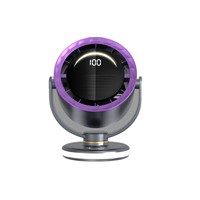 Ventilateur oscillant automatique à 6 vitesses avec écran numérique, batterie au lithium, moteur sans balais, faible bruit (36-45 dB) et lumière ambiante
