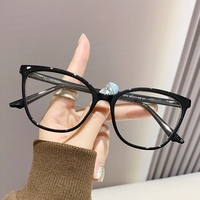 22075 Transparent bleu lumière bloquant ordinateur gros montures de lunettes rétro montures optiques