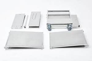 नए स्टेनलेस स्टील फोल्डेबल फूड कार्ट आउटडोर/बाजार स्टालों में वेंडिंग कार्ट पोर्टेबल उपयोगिता ट्रॉली भारी शुल्क प्रदर्शित करता है - Product Image 6