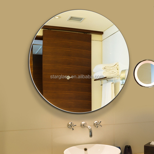 Sang Trọng Hiện Đại Bạc Vòng Tròn Tường Gương Lớn Không Khung Vòng Gương Thủy Tinh Cho Khách Sạn Phòng Tắm Trang Trí Nội Thất - Product Image 6