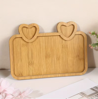 Assiette ronde en bois de bambou pour steak, fruits, dessert et dim sum - Écologique et durable