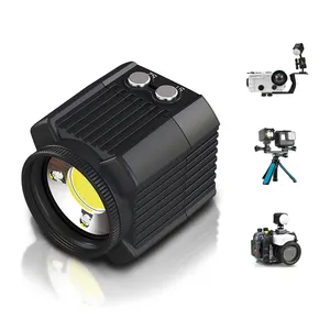 SL-19 Profesional Kecil Bawah Air 60M/195 Kaki Lampu Sorot Tahan Air Kamera 2000LM Lampu Video LED untuk Lampu Senter Menyelam