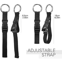 Sangle de bagage ajustable avec anneau métallique et boucle, sangle de transport robuste pour sacs et manteaux