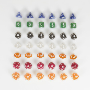 Jeu de dés polyédriques robustes et fiables de 7 pièces, style multi-paillettes, adapté aux jeux de rôle de table, aux jeux de société et à l'enseignement des mathématiques - Product Image 5