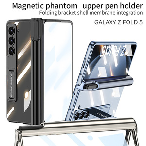 Étui de téléphone portable à écran pliant magnétique Transparent FOLD5 pour Samsung <span class=keywords><strong>ZFOLD5</strong></span> avec porte-stylo fantôme - Product Image 3